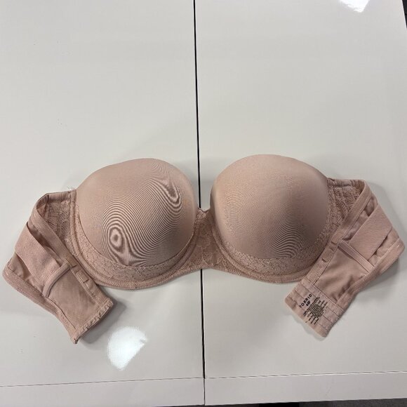 Torrid 44F Nude Lace Strapless Push-Up Bra - Picture 1 of 4